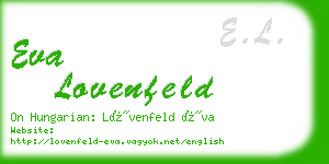 eva lovenfeld business card
